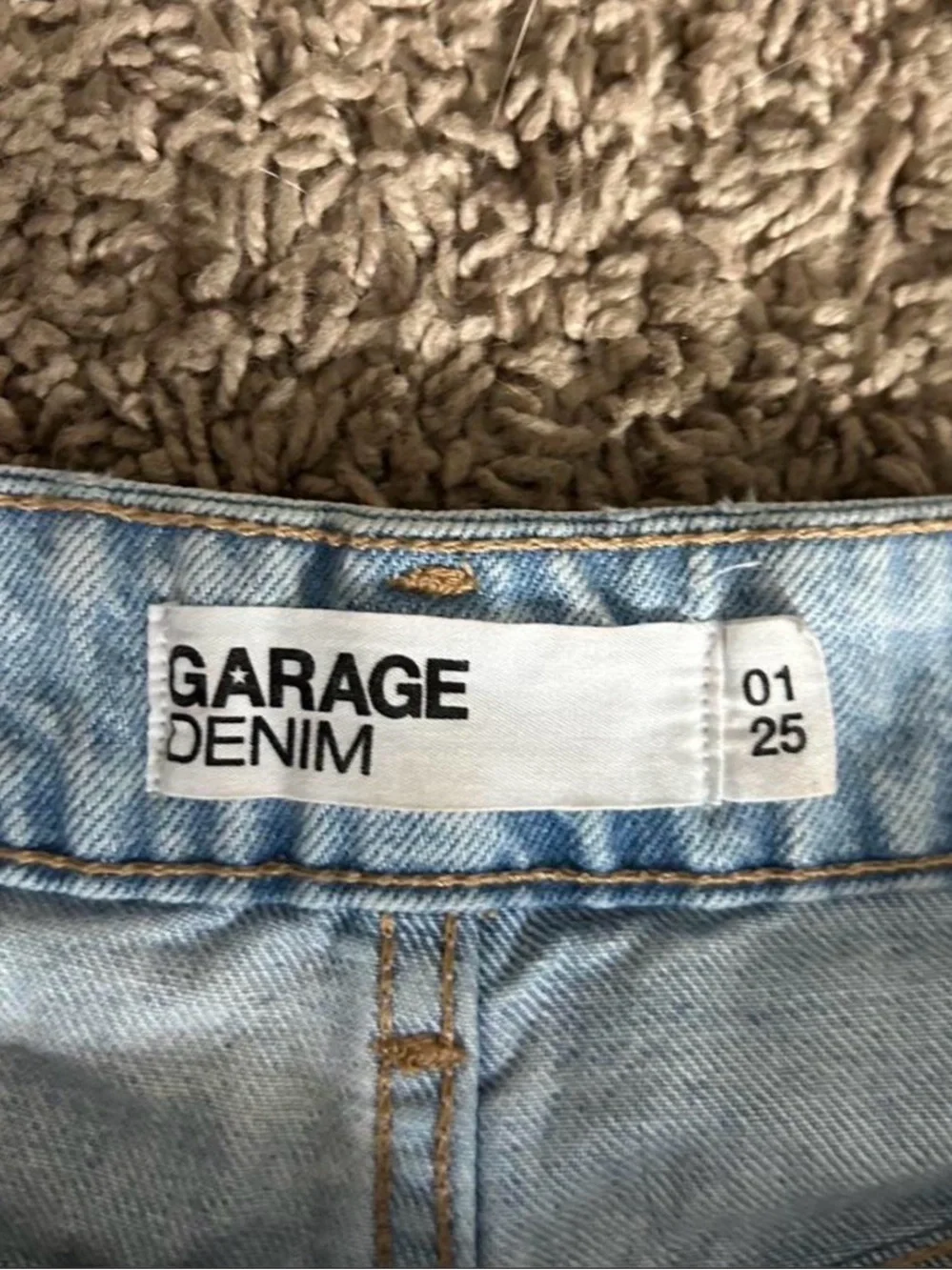 Garage Light Blue Distressed Denim Shorts